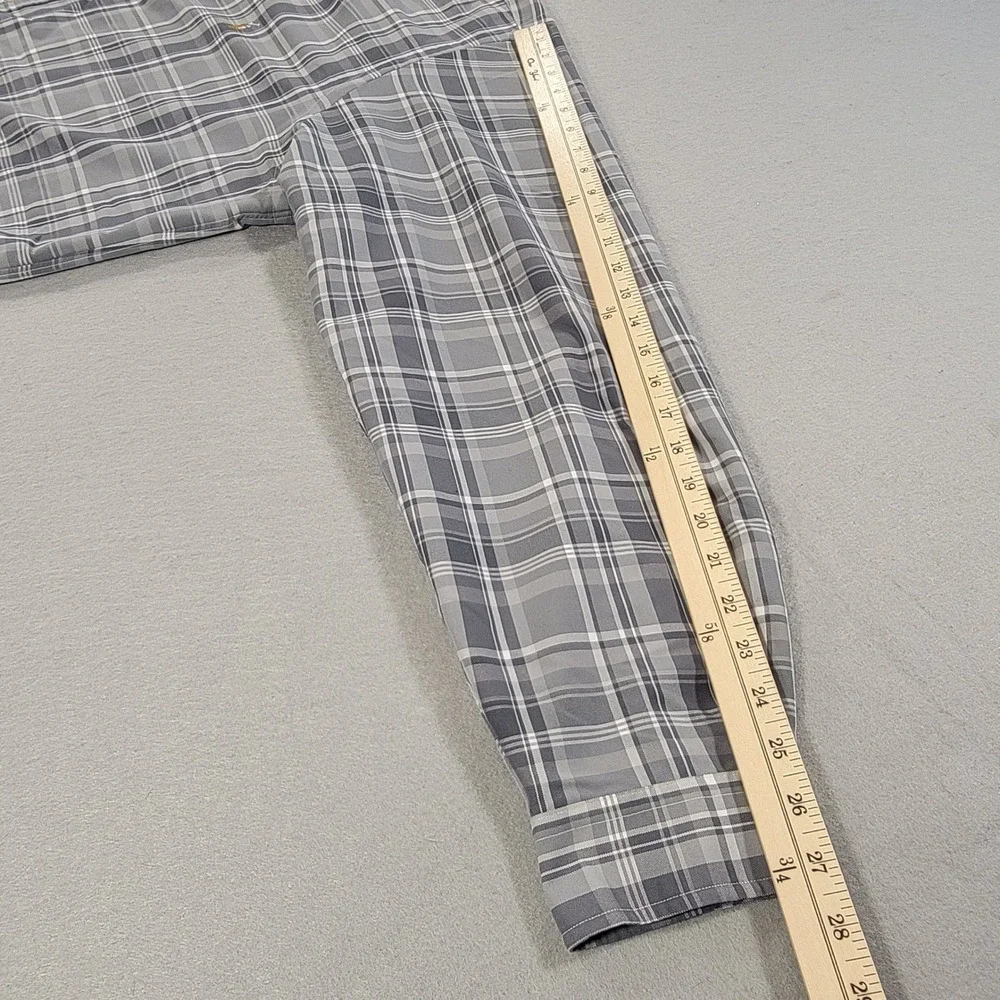 Polo‎ Ralph Lauren Performance Button Down Shirt Gray Plaid Pony Logo Men's 3XLT